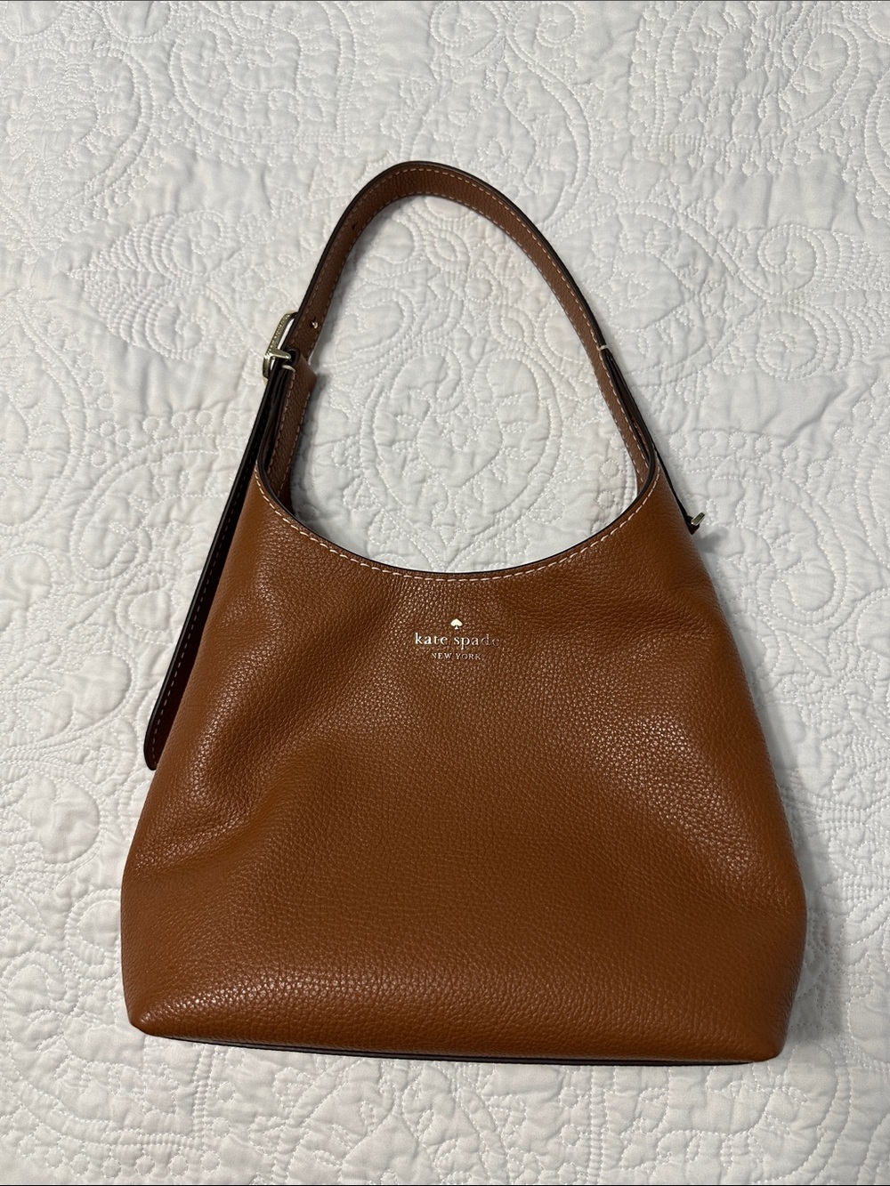 Kate Spade Brown Pebbled Leather Shoulder Bag